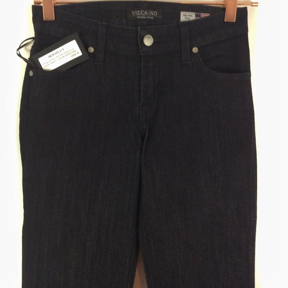 🦋Vizcaino Neiman Marcus Black Bootcut Jeans 0 - Picture 3 of 8